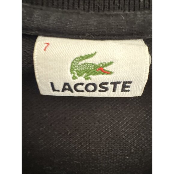 LACOSTE Black Polo Regular Fit Short Sleeve Size 7 - Picture 3 of 3